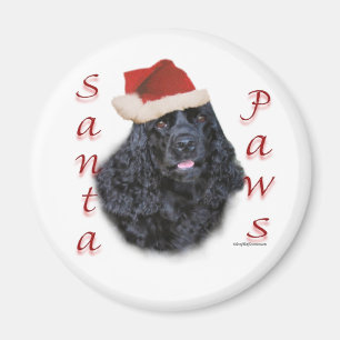 Cocker Spaniel (schwarz) Santa Paws Magnet