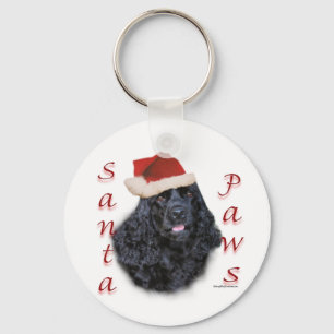 Cocker Spaniel (schwarz) Santa Paws Schlüsselanhänger