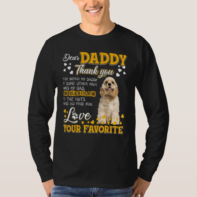 Cocker Spaniel Sehr geehrter Daddy Danke, dass du  T-Shirt (Vorderseite)