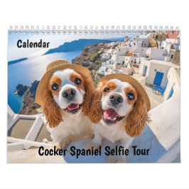 Cocker Spaniel-Selfie-Tour - Reise-Kalender Kalender
