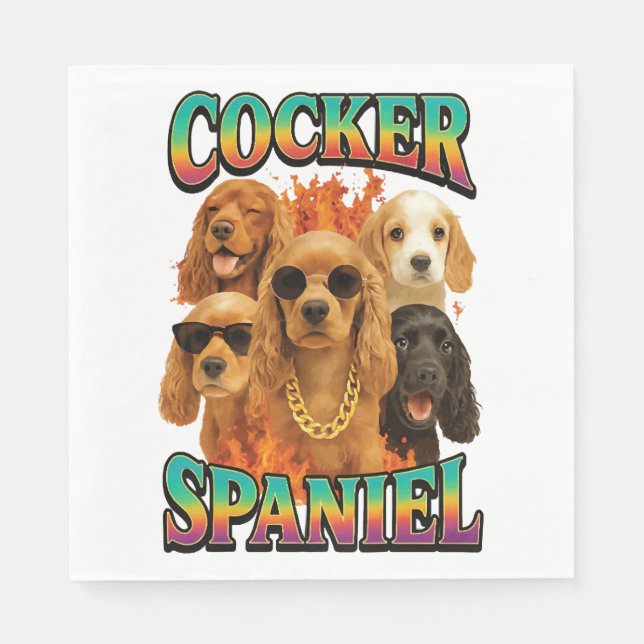 Cocker Spaniel  Serviette (Vorderseite)