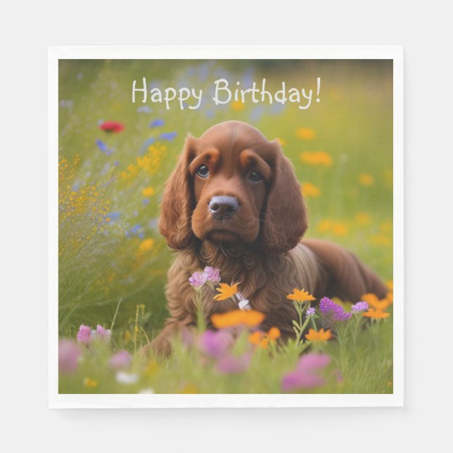 Cocker Spaniel Serviette (Vorderseite)