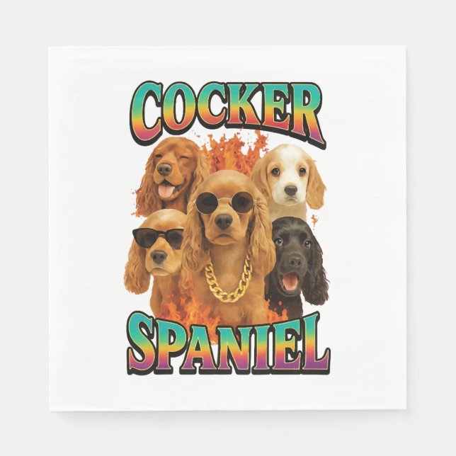 Cocker Spaniel  Serviette (Vorderseite)