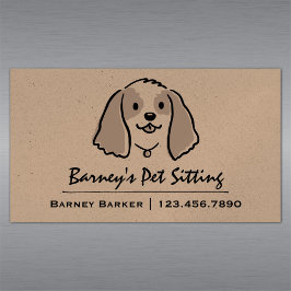 Cocker Spaniel | Sitzplatz für Haustiere | Tierpfl Magnetische Visitenkarte