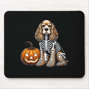 Cocker Spaniel Skelett Jack O Lantern Lustiger Hun Mousepad