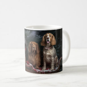 Cocker Spaniel Snowy Sleigh Weihnachtsdekor Kaffeetasse