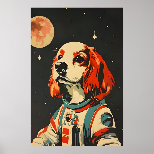 Cocker Spaniel Spaniel Astronaut Poster, Cocker Poster (Vorne)