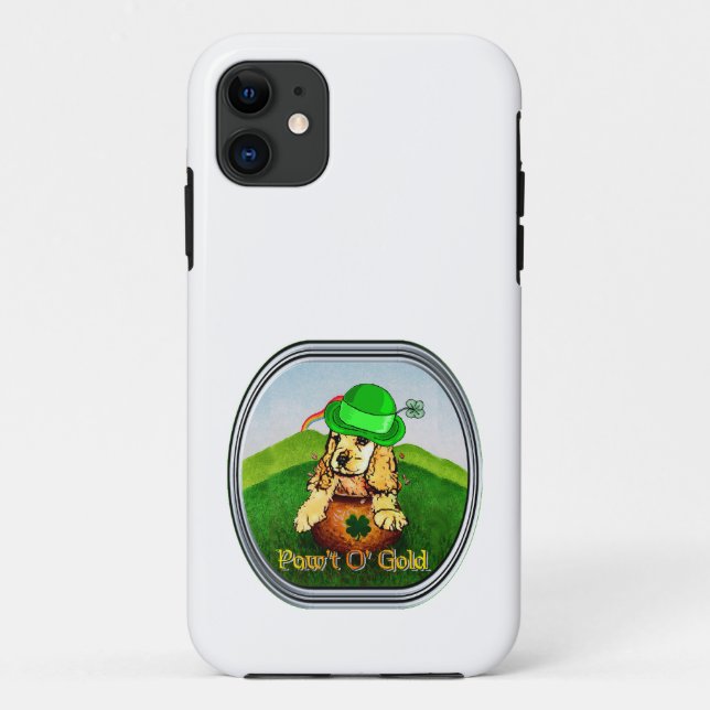 Cocker Spaniel St Patricks Day Case-Mate iPhone Hülle (Rückseite)