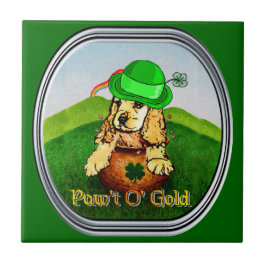 Cocker Spaniel St Patricks Day Fliese