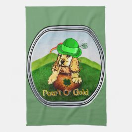 Cocker Spaniel St Patricks Day Geschirrtuch