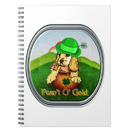 Cocker Spaniel St Patricks Day Notizblock
