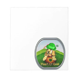Cocker Spaniel St Patricks Day Notizblock