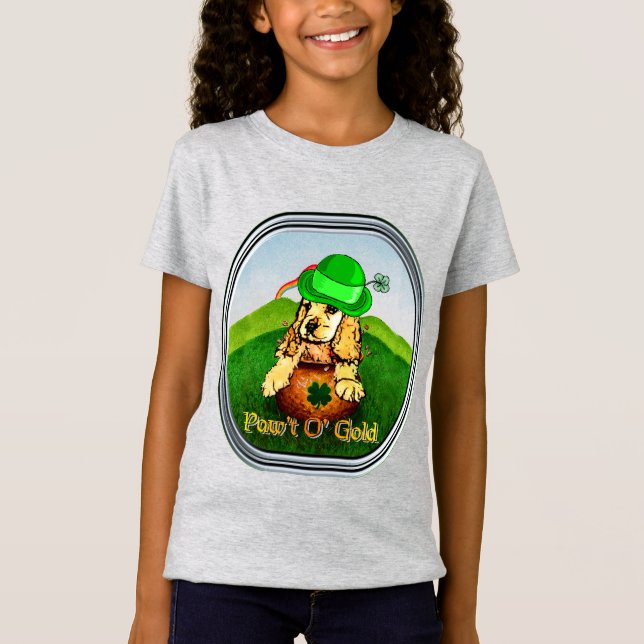 Cocker Spaniel St Patricks Day T-Shirt (Vorderseite)