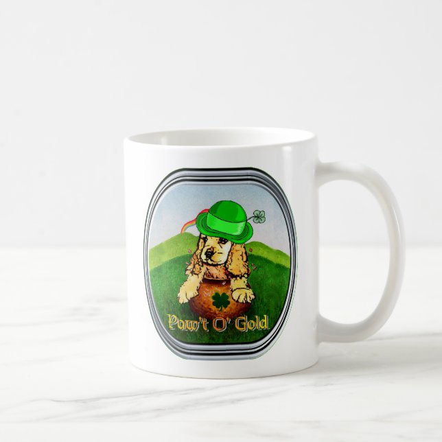 Cocker Spaniel St Patricks Day Tasse (Rechts)