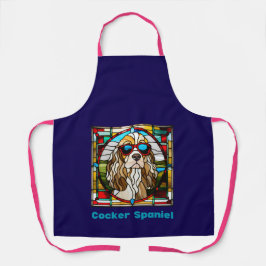 Cocker Spaniel Stained Glass Apron Schürze