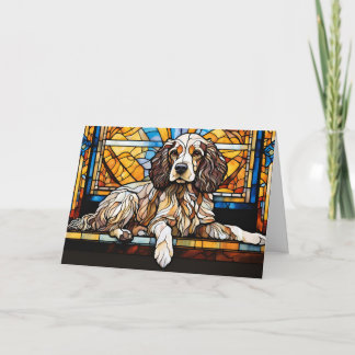 Cocker Spaniel Stains Glas Karte