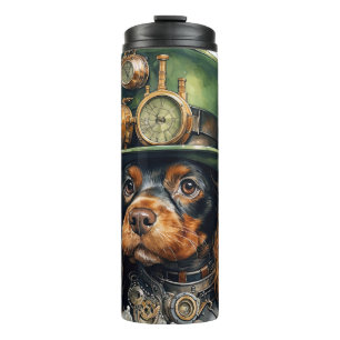Cocker Spaniel Steampunk-Hund Thermosbecher