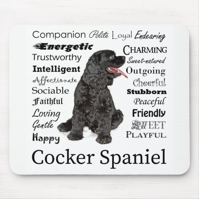 Cocker Spaniel Strichen Mousepad (Vorne)