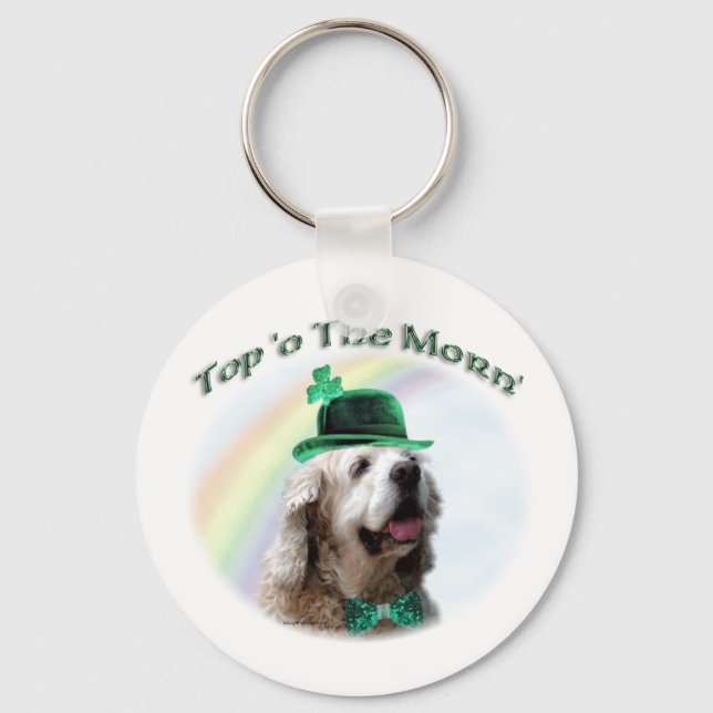Cocker Spaniel Top of the Morn'; St. Patrick's Day Schlüsselanhänger (Vorderseite)