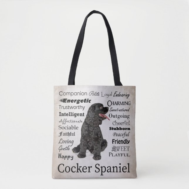 Cocker Spaniel Traits Tasche (Vorderseite)