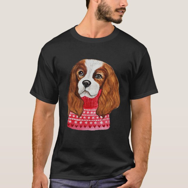Cocker Spaniel Ugly Christmas Sweater Cocker Spani T-Shirt (Vorderseite)