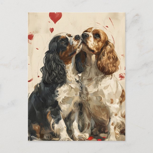 Cocker spaniel Valentine Postkarte (Vorderseite)