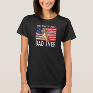 Cocker Spaniel Vater Usa American Flag Cocker Span T-Shirt