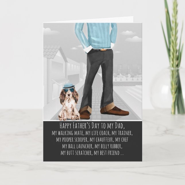 Cocker Spaniel vom Tag des Hundes-Vaters Karte (Vorderseite)