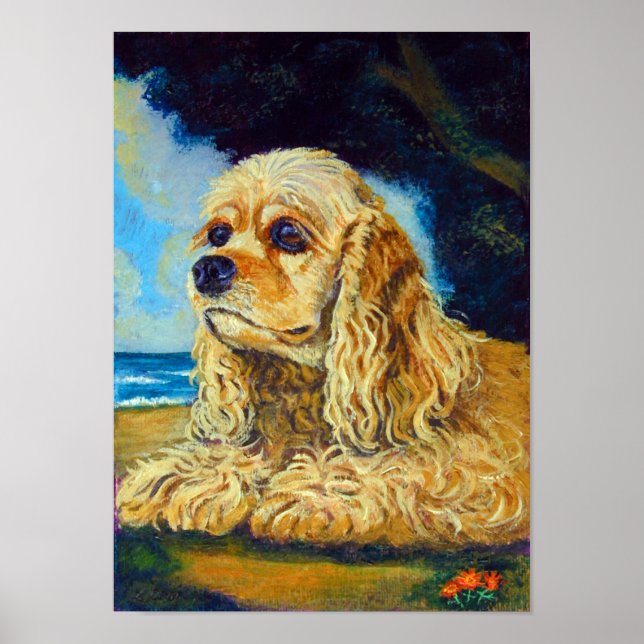 Cocker Spaniel Wall Print Poster (Vorne)