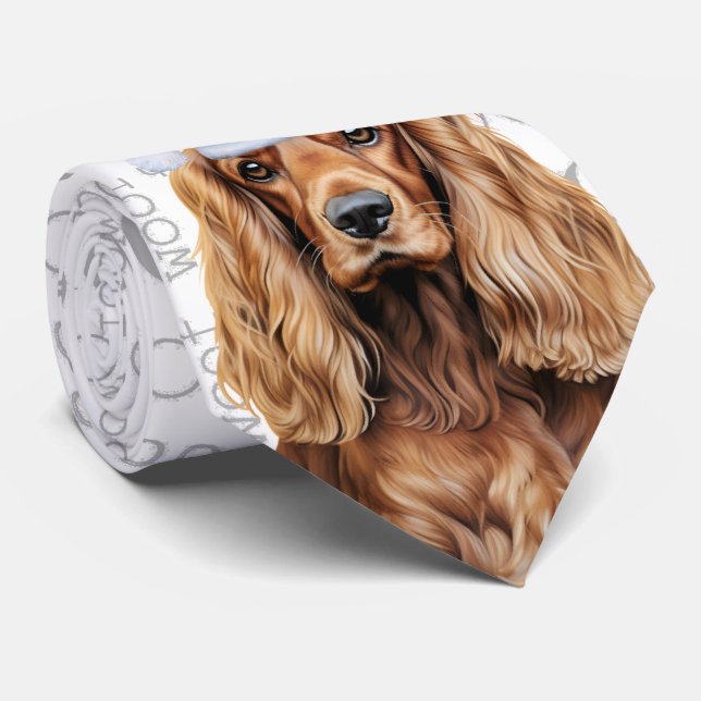 Cocker Spaniel Weihnachten Hunde Liebhaber Urlaub Krawatte (Gerollt)