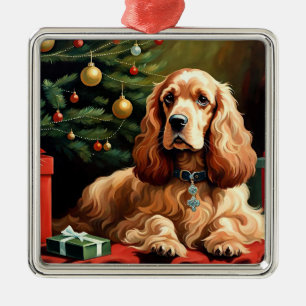 Cocker Spaniel Weihnachten Ornament Aus Metall