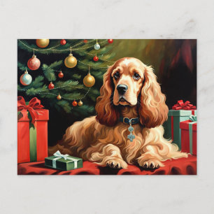Cocker Spaniel Weihnachten Postkarte