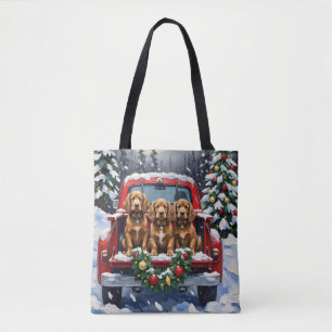 Cocker Spaniel Weihnachten Rotes Lastwagen Ferien