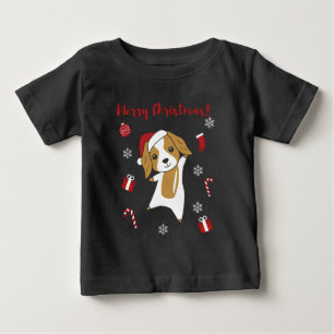 Cocker Spaniel Weihnachts Hund Wintertiere Hunde Baby T-shirt