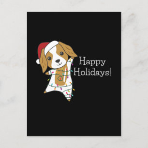 Cocker Spaniel Weihnachts Hund Wintertiere Hunde Feiertagspostkarte
