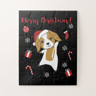 Cocker Spaniel Weihnachts Hund Wintertiere Hunde Puzzle