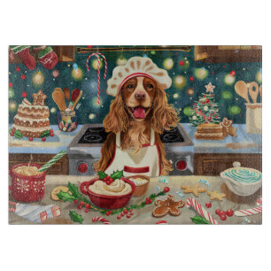 Cocker Spaniel Weihnachtsbäckerei: Festliches Weih Schneidebrett