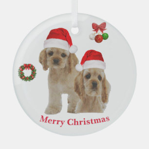 Cocker Spaniel Weihnachtsbaumschmuck Ornament Aus Glas