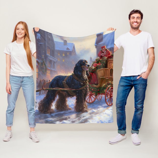 Cocker Spaniel Weihnachtsfeier Fleecedecke (Beispiel)