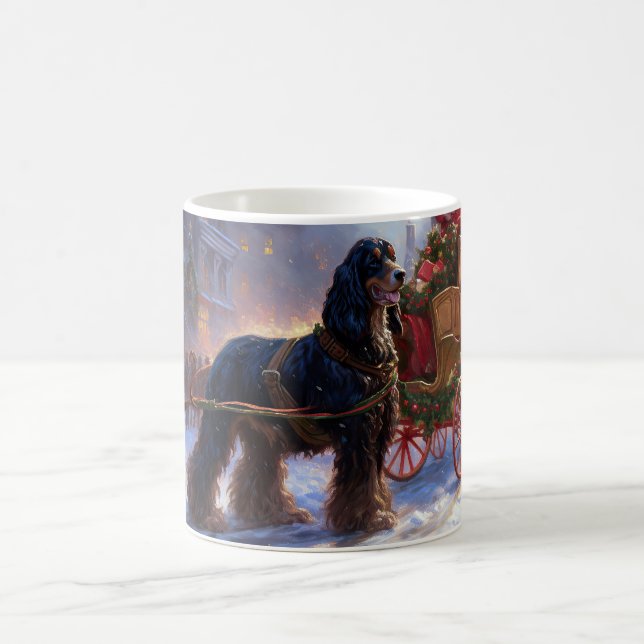 Cocker Spaniel Weihnachtsfeier Kaffeetasse (Mittel)