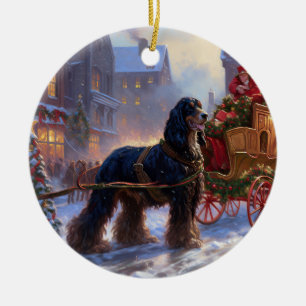 Cocker Spaniel Weihnachtsfeier Keramik Ornament