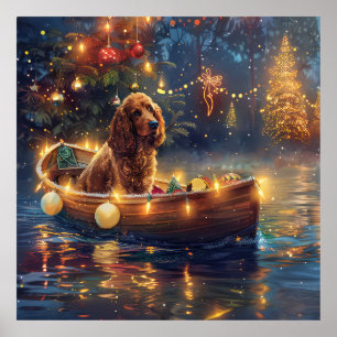 Cocker Spaniel Weihnachtsfeiertage Poster