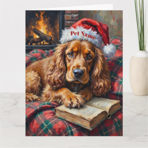 Cocker Spaniel Weihnachtsgeschichte Zeit Hut Karte