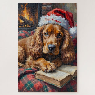 Cocker Spaniel Weihnachtsgeschichte Zeit Hut Puzzle