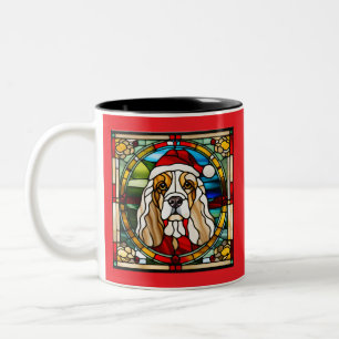 Cocker Spaniel Weihnachtsgesteinigtes Glas Zweifarbige Tasse