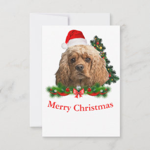 Cocker spaniel Weihnachtskarten Dankeskarte