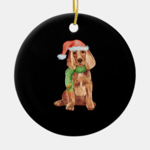 Cocker spaniel Weihnachtssanierung Keramik Ornament