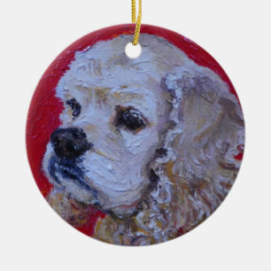 Cocker spaniel-Weihnachtsverzierung Keramikornament