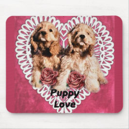 Cocker Spaniel Welppies Valentines Mousepad