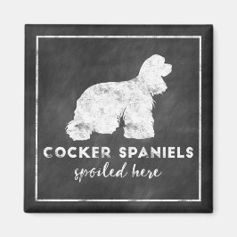 Cocker-Spaniels hier Vintage Kopftafel Magnet